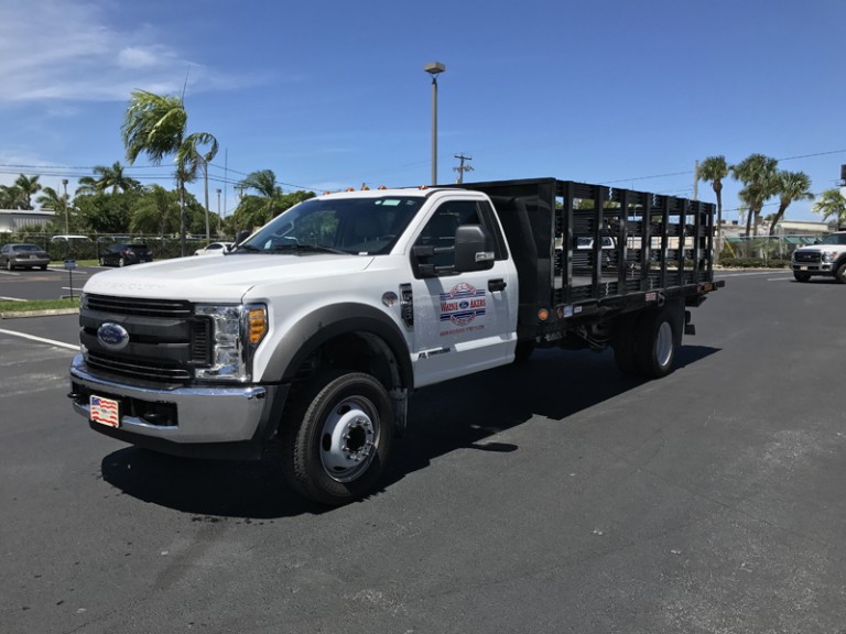 F550 16' FlatBed With LiftGate (With Sides)2 Akers Truck Rental