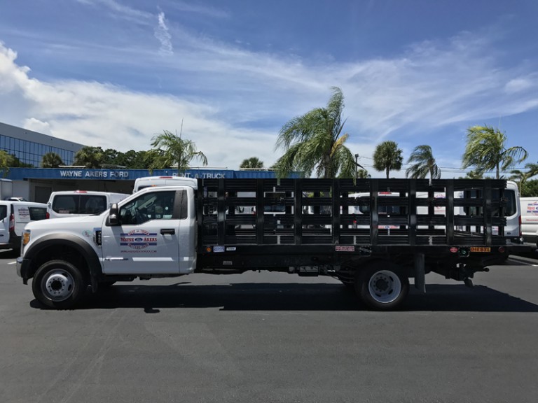 F550 16' FlatBed With LiftGate (With Sides)3 Akers Truck Rental